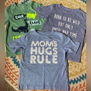 The Children's Place Green and Blue Graphic Tees